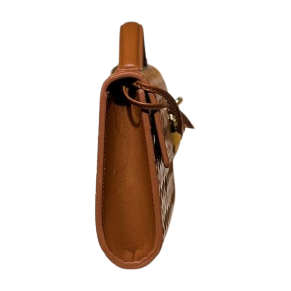 Clutch bag 4028 hakiki deri camel