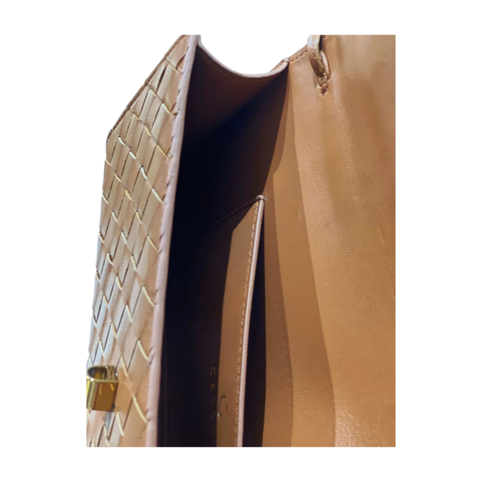 Clutch bag 4028 hakiki deri camel