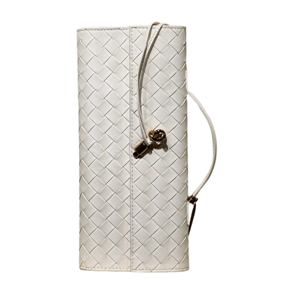 Clutch bag 4028 hakiki deri beyaz