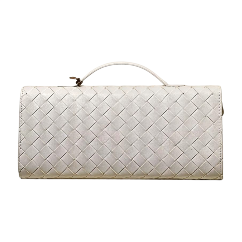 Clutch bag 4028 hakiki deri beyaz