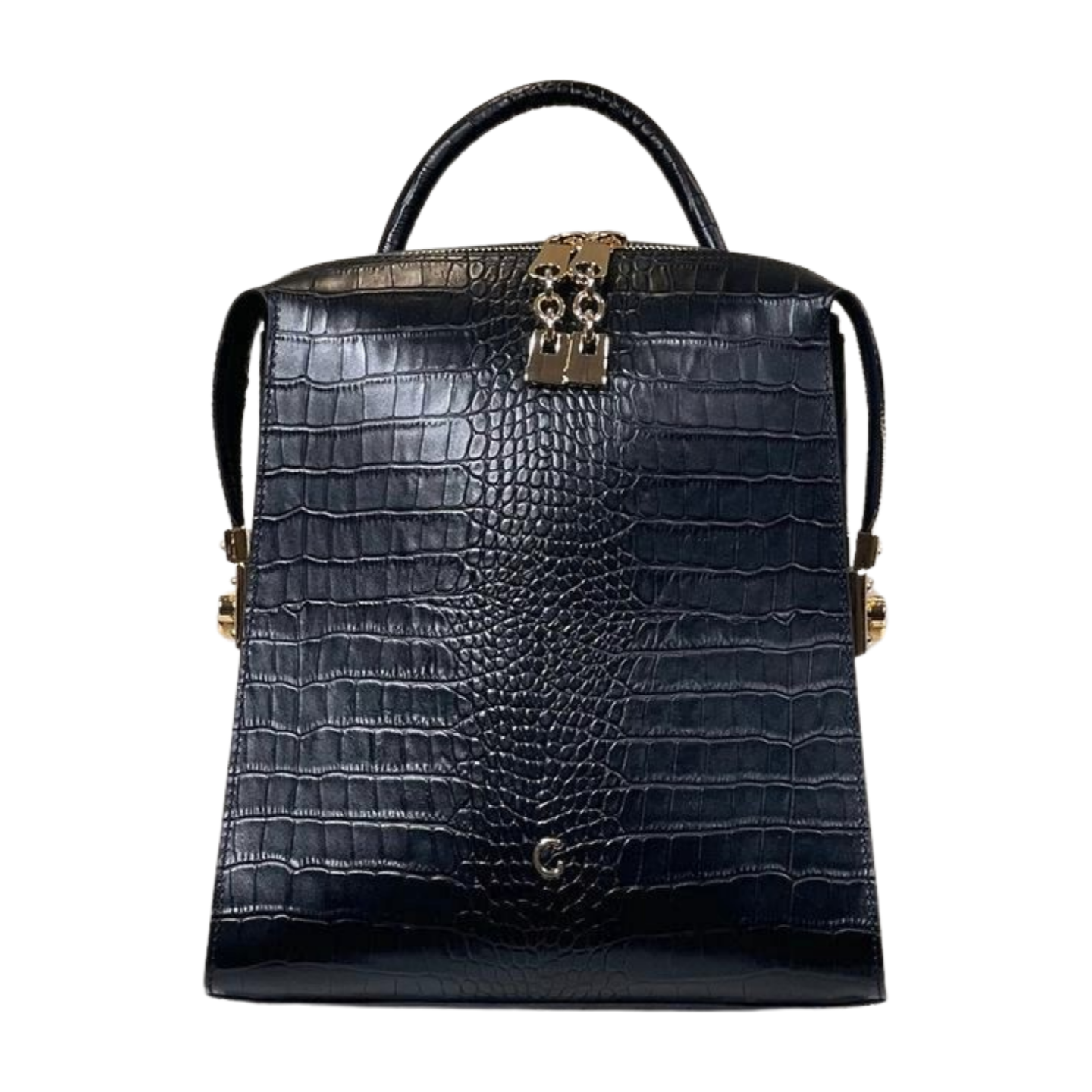 Backpack 8345 dana derisi kroko/siyah