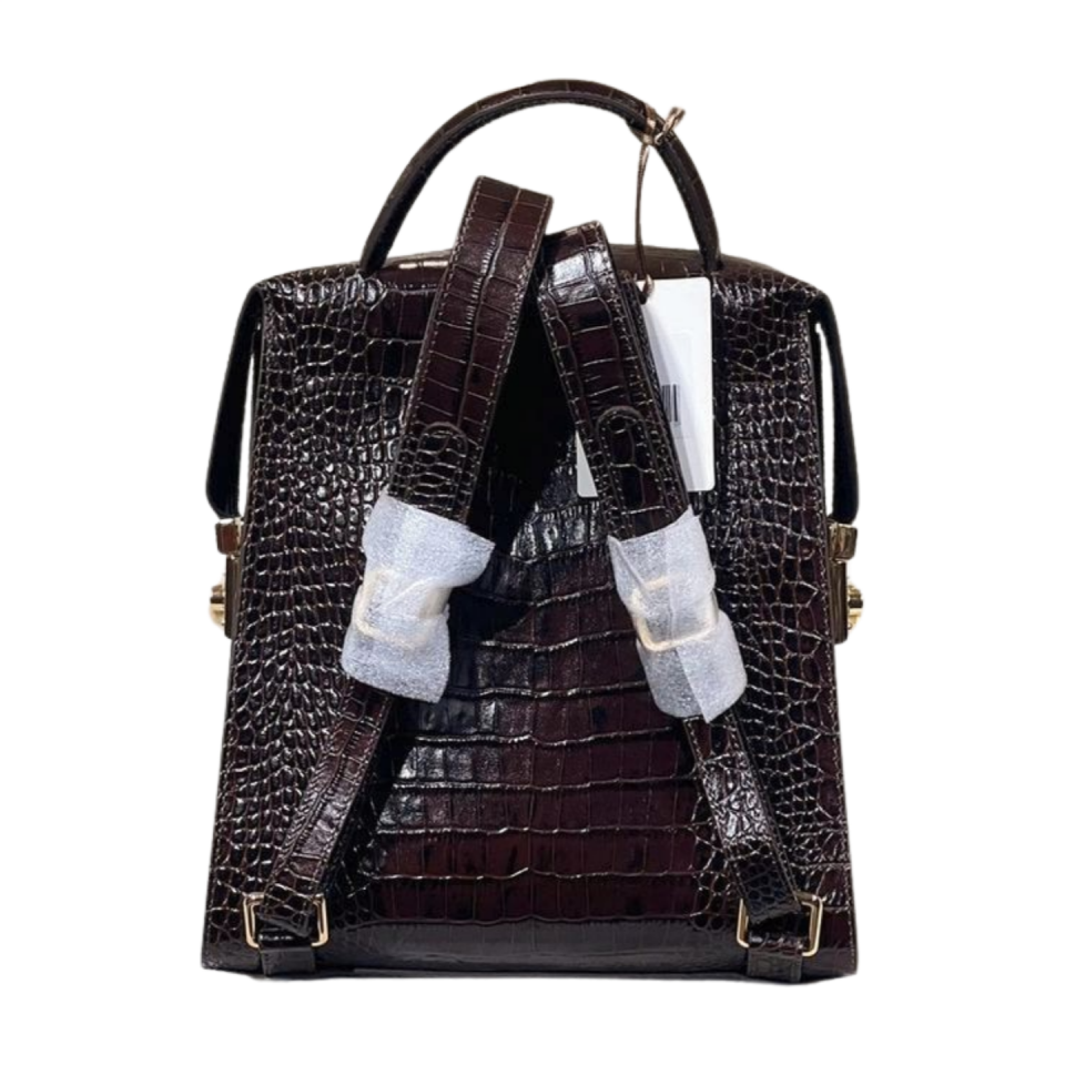 Backpack 8345 dana derisi kroko/kahve