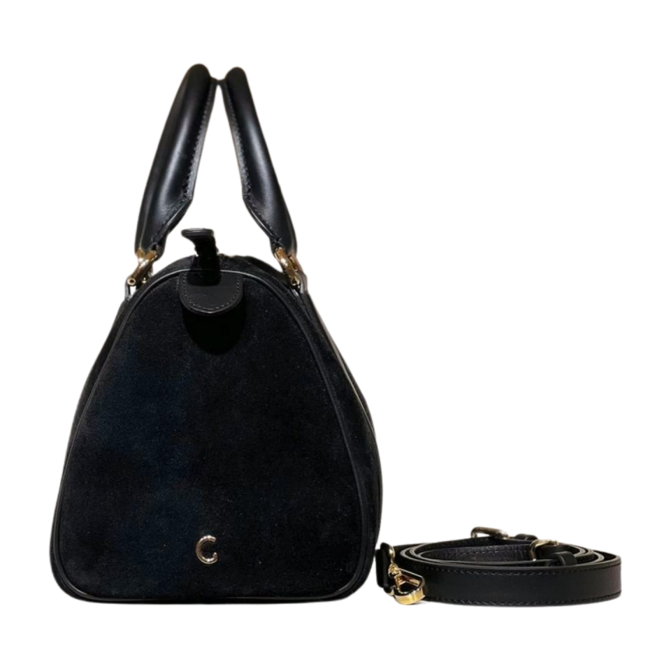 Barrel bag 8591 süet deri siyah