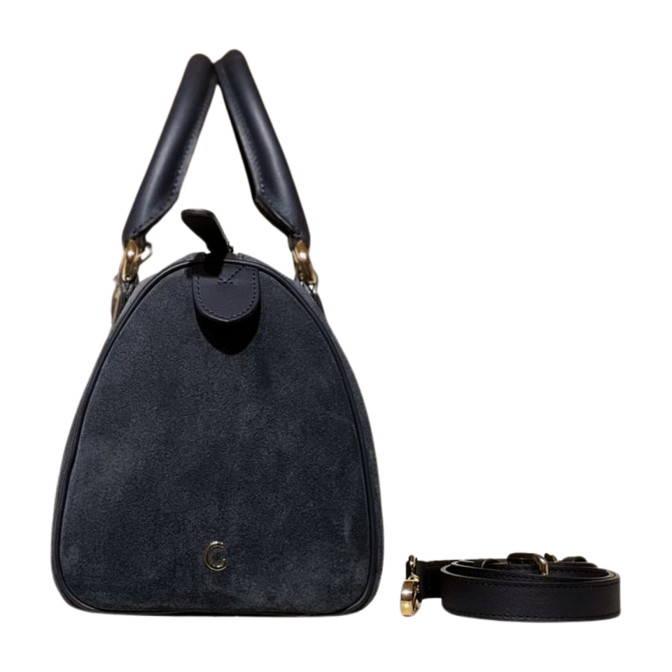 Barrel bag 8591 süet deri lacivert