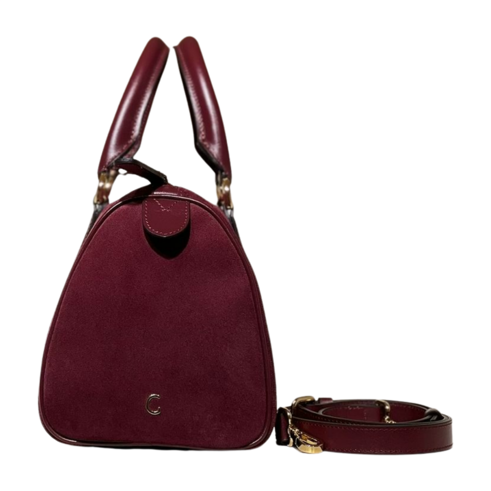 Barrel bag 8591 süet deri bordo