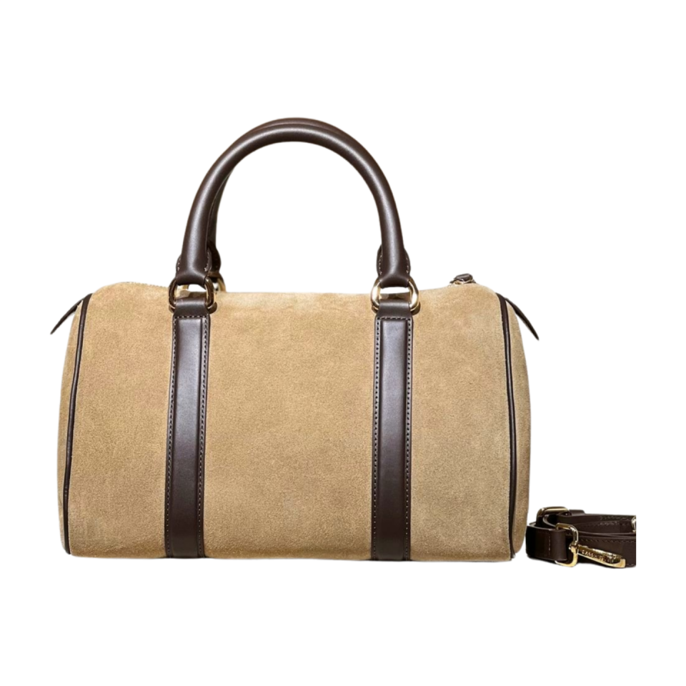 Barrel bag 8591 süet deri bej