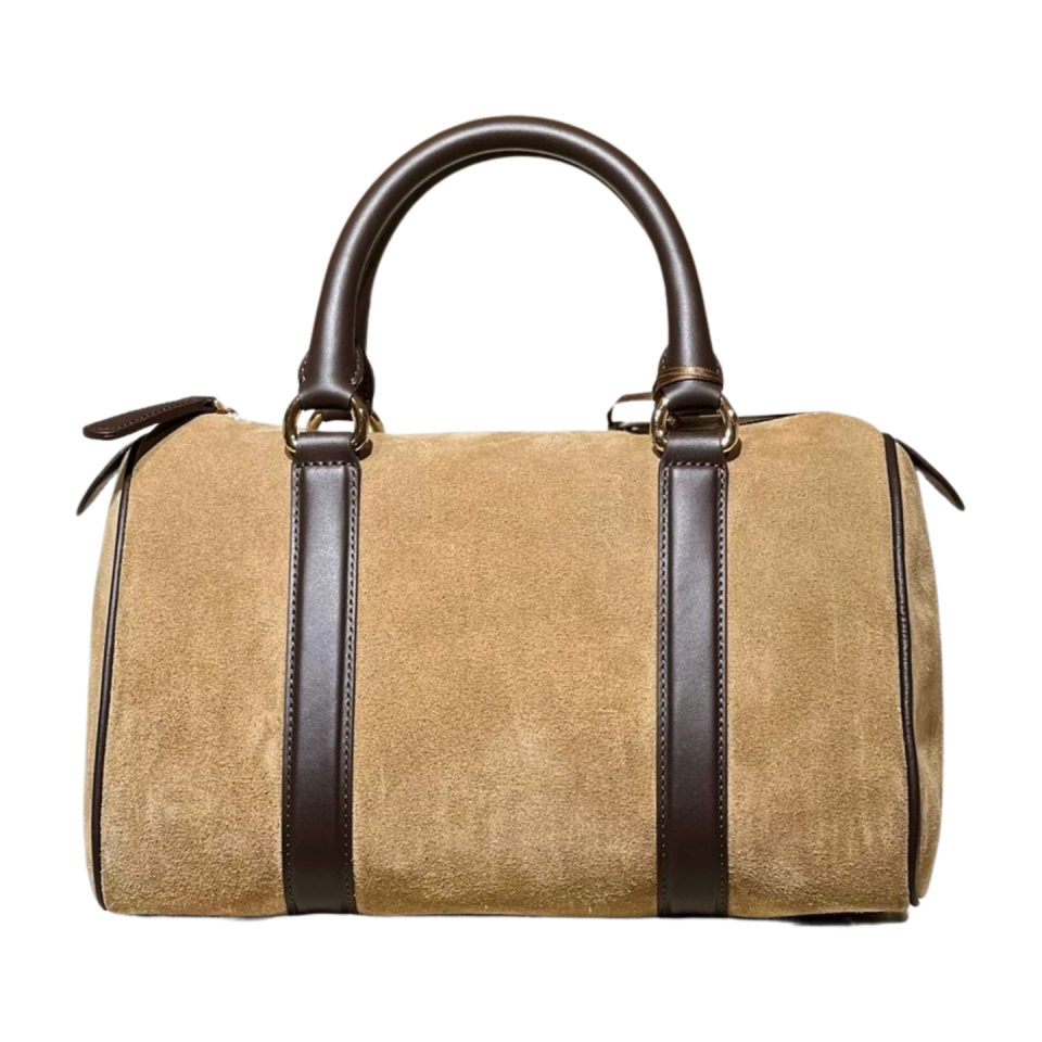 Barrel bag 8591 süet deri bej