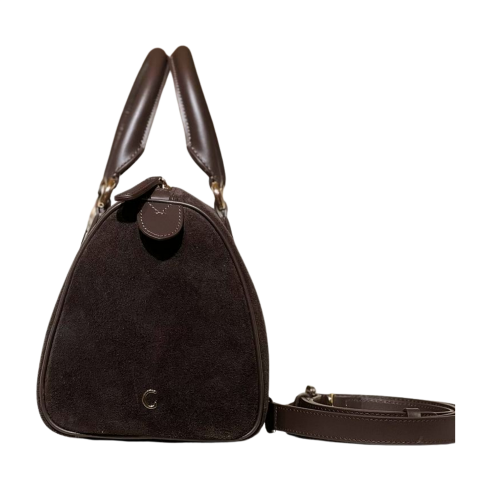 Barrel bag 8591 süet deri kahve