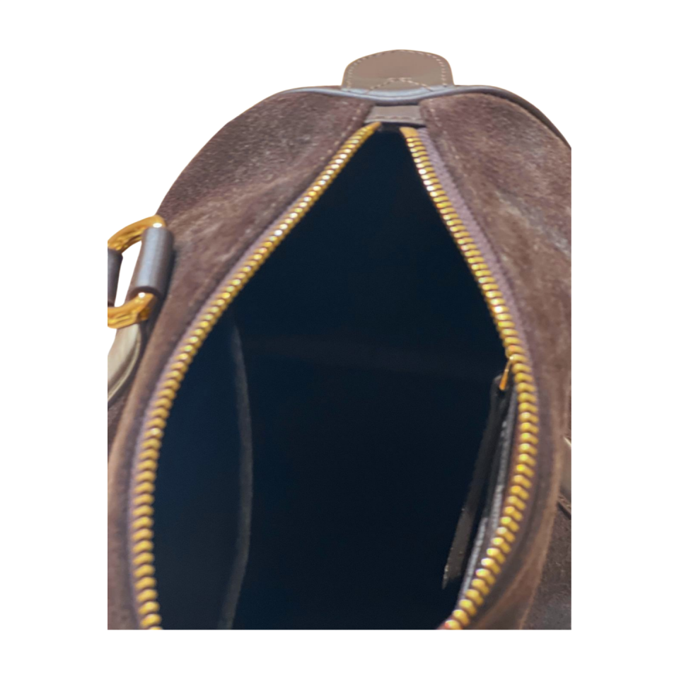 Barrel bag 8591 süet deri kahve